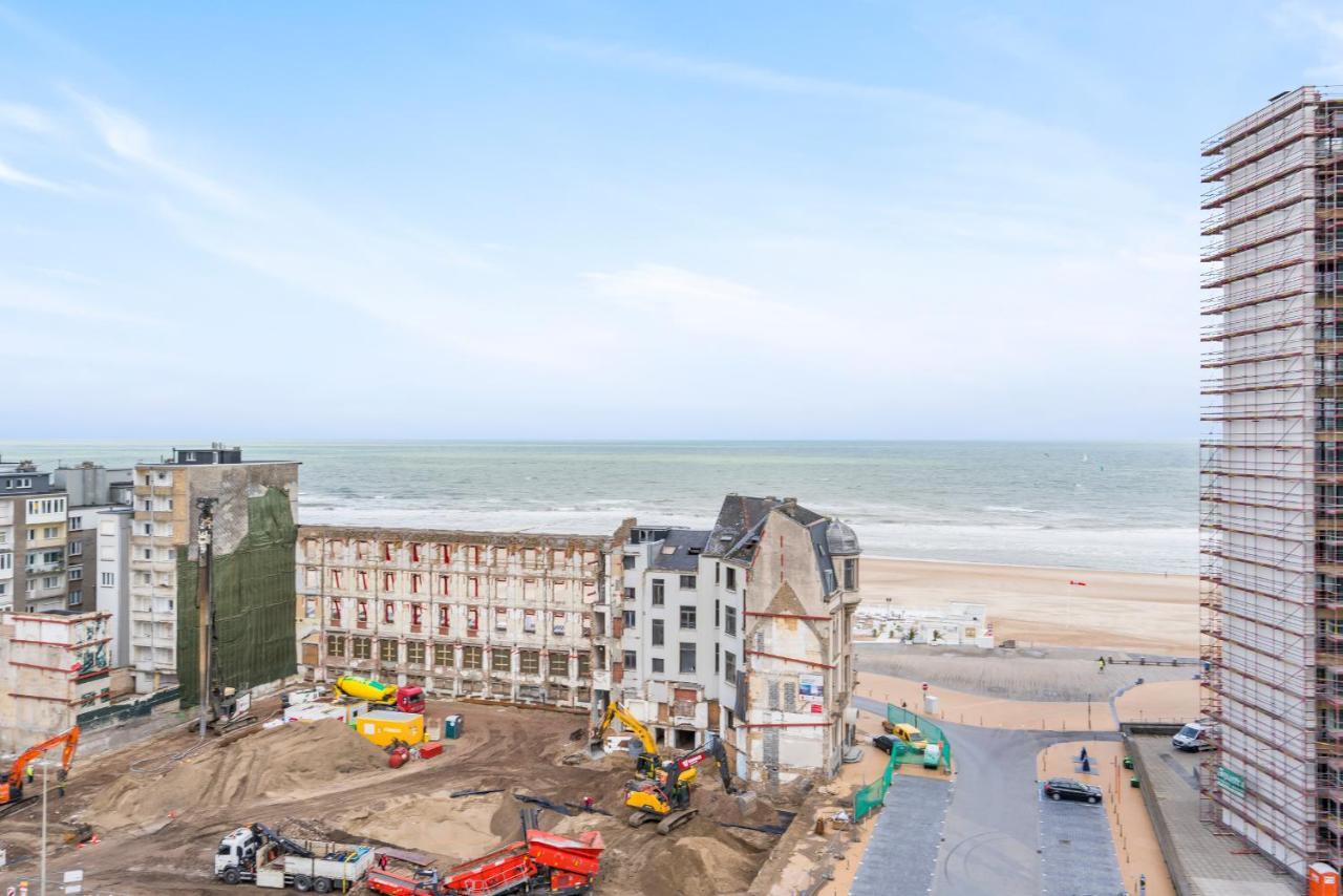 Luxueuze Vakantiestudio Met Zeezicht En Terras In Oostende Exteriör bild